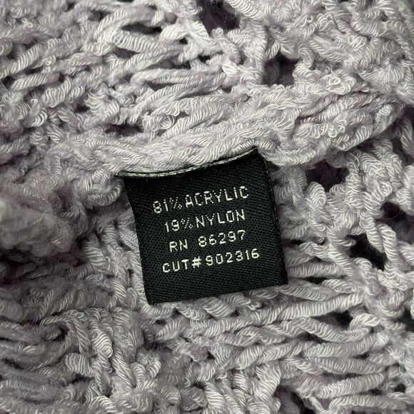 BCBG MaxAzria Sz XL Sweater Dress Crochet Knit Long Sleeve Boho Lavender Lilac - Picture 8 of 13